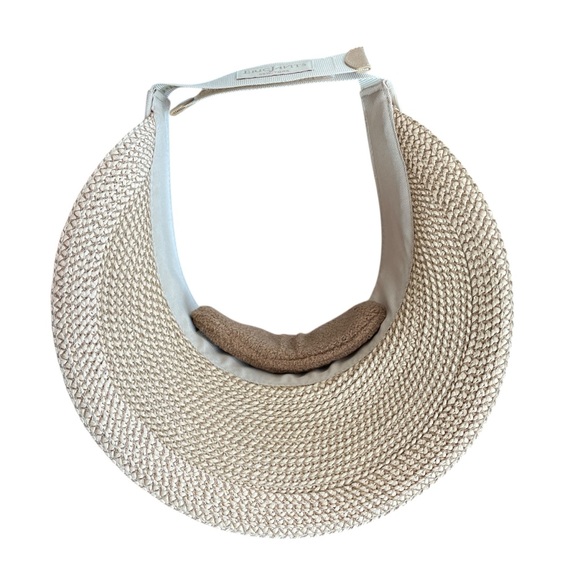 Eric Javits Women's Sun Champ Visor - Squishee Peanut Color - Picture 5 of 10